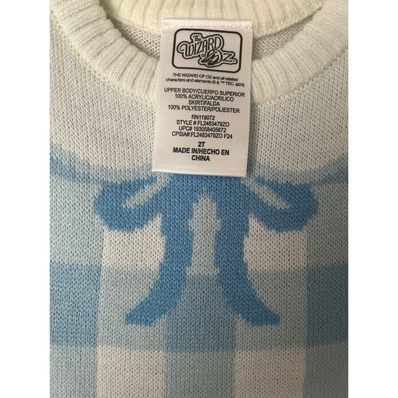 The Wizard of Oz Dorothy Sweater Dress NWT 2T - Picture 5 of 5